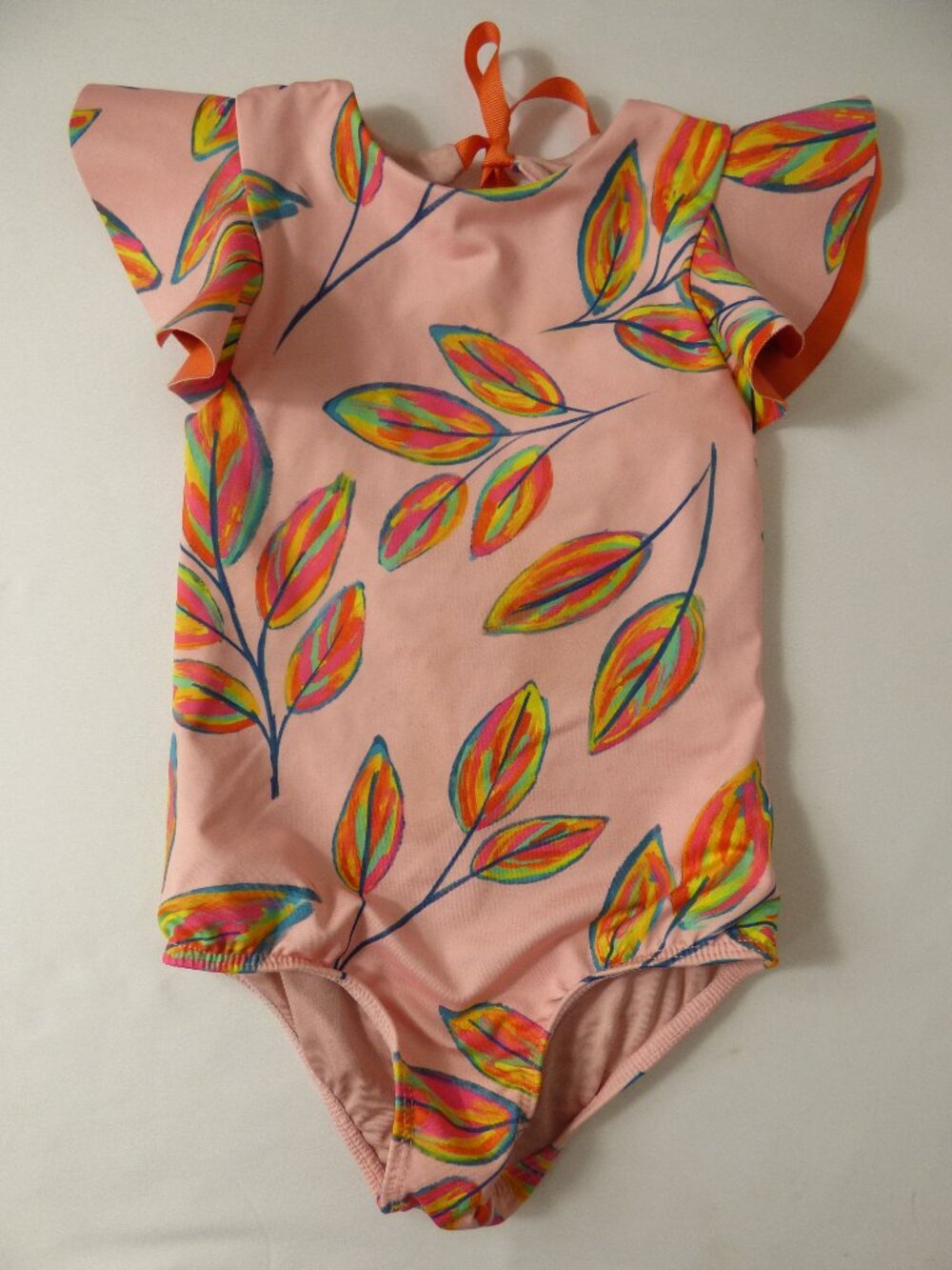 Pepita and Me Kids' Pink Flounce Sleeve Swimsuit, Size 4